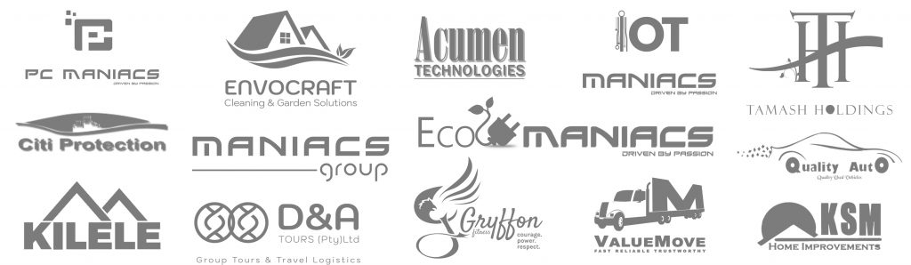 Web Maniacs, PC Maniacs, Envocraft, IOT Maniacs, Tamash Holdings, Citi Protection, Maniacs Group, Eco Maniacs, Quality Auto Nigel, Kilele DRC, DNA Tours, Gryffon Fitness, Value Move, KSM Home Improvements